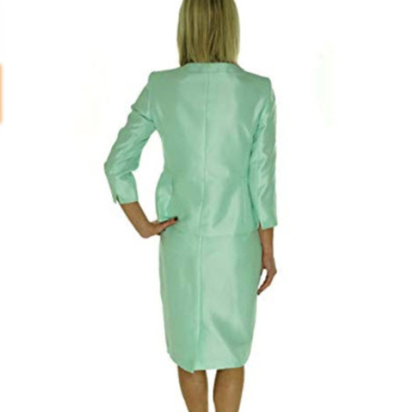 Le Suit Hamptons Mint Green Skirt & Blazer set - Picture 5 of 10